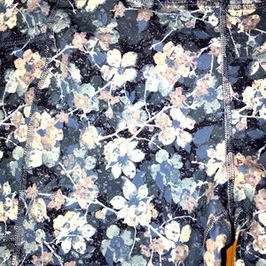 Floral Water Lily Lotus Rainy Periwinkle Forget Me Not Cherry Blossom leggings